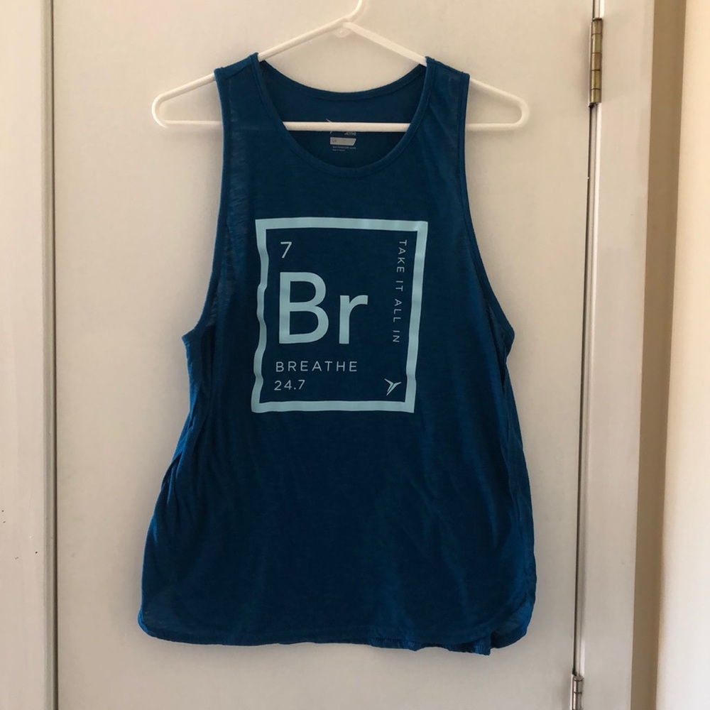 Graphic muscle tank top.
